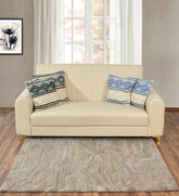 Luxury taupe and beige modern textured area rug